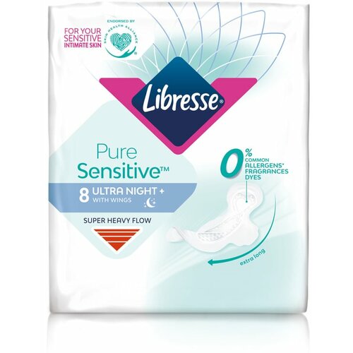 Libresse pure sensitive ultra night higijenski ulošci 8 koamda Cene