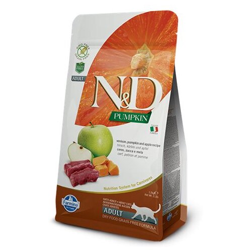 Farmina Pumpkin Cat Adult Grain Free divjačina in jabolko 1,5 kg Cene