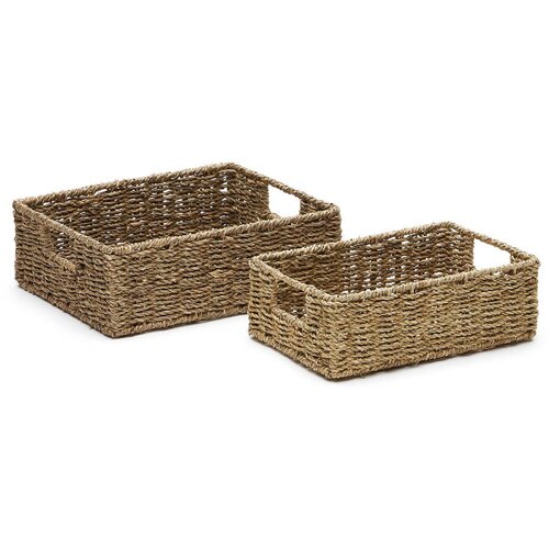 Kave Home Ko&amp;scaron;are u setu 2 kom od morske trave 36x27x10 cm Tossa &amp;ndash; Slike