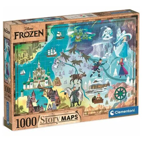 Clementoni Snježno kraljevstvo karta puzzle 1000kom - Cene