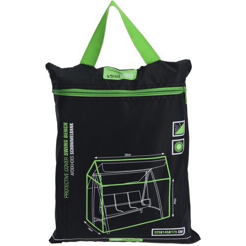 ProGarden navlaka za klupu za ljuljanje 225 x 145 x 175 cm crna Slike