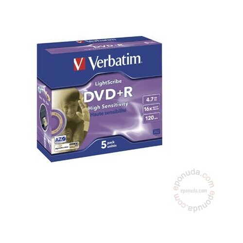 Verbatim DVD+R LIGHTSCRIBE 4.7GB 16X 43575 disk Slike