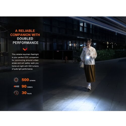 Fenix E03RV20BLU - punjiva led baterijska lampa led/usb IP66 500 lm 30 h 400 mah Slike