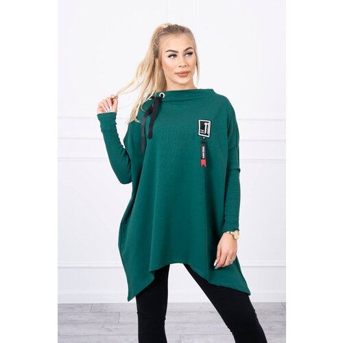 Kesi Oversized sweatshirt with asymmetrical sides in green Slike