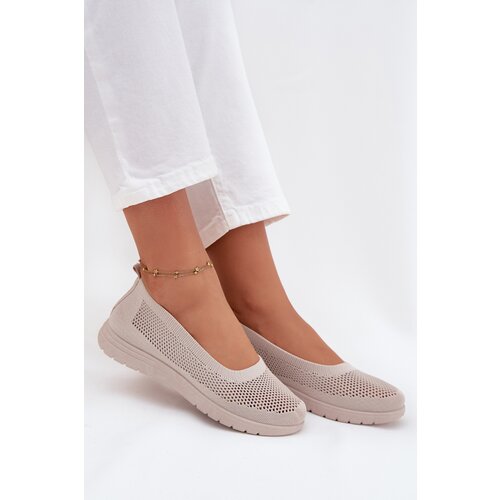 Boto Ladies Mesh Ballerinas In Sporty Style Beige Virella Cene