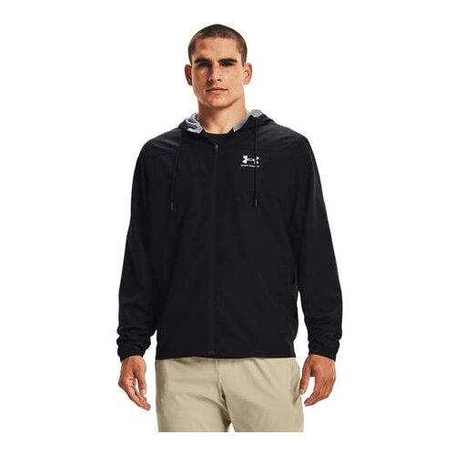 Under Armour UA Sportstyle Windbreaker Jacket, Black/Mod Grey - XL, (21043444) Cene