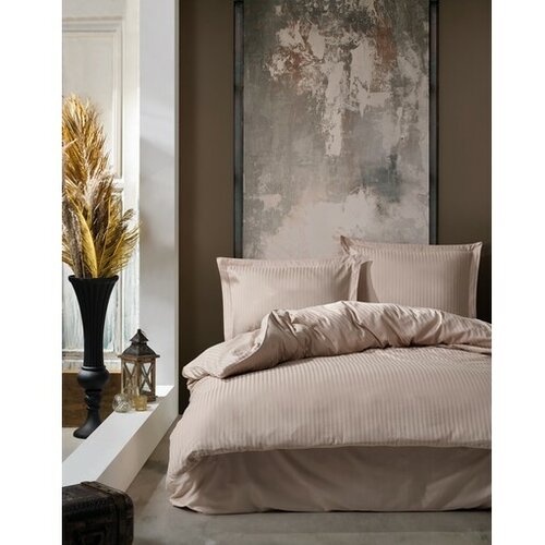 Cotton Box posteljina elegant stripe saten - bej Slike