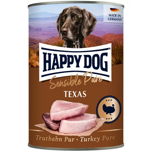 Happy Dog Varčno pakiranje Sensible Pure 24 x 400 g - Texas (čisti puran)