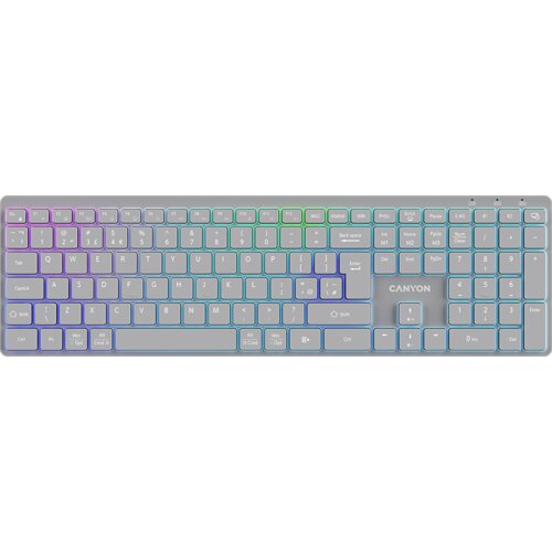 Canyon keyboard HKB-W11 UK/US RGB Dual Mode Wireless Grey Cijene