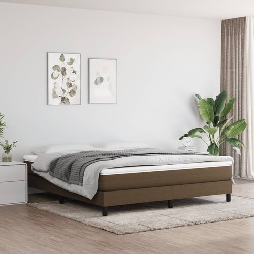 vidaXL Vzmetnica z žepkasto vzmetjo temno rjava 160x200x20 cm blago Cene