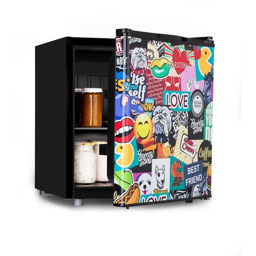 Klarstein Cool Vibe 46+, hladnjak, F, 46 litara, VividArt Concept, stickerbomb stil Cijene