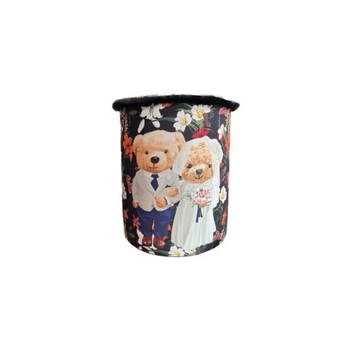 Hanah home tabure jungle scar pouffe 18 black Cene