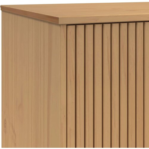  Komoda OLDEN bijelo-smeđa 114x43x73,5 cm od masivne borovine Bijela Slike
