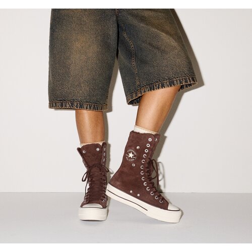 Converse Ženske patike chuck taylor all star fold-over lift platform xhi faux fur Slike