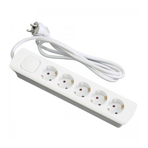 Elit Elit+ petostruka prenosna uticnica sa kvadratnim prekidacem, 3680w 16a 250v, bela, h05vv-f 3g1.5mm?/1.5m ( EL044 ) Cene