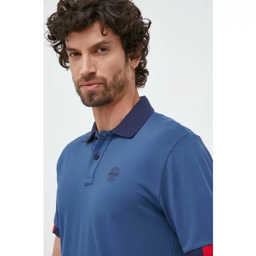 North Sails Polo majica za muškarce, boja: tamno plava, glatki model