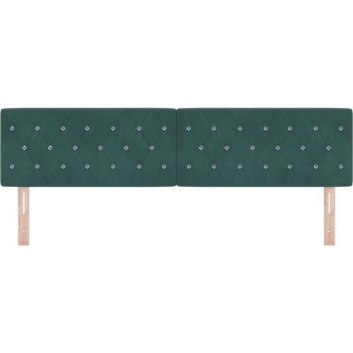  LED uzglavlje s kristalnim dugmadi tamno zelena 90 cm bar&amp;scaron;un Slike