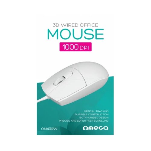 Omega Mouse OM439W 1000 Dpi USB beli Cene