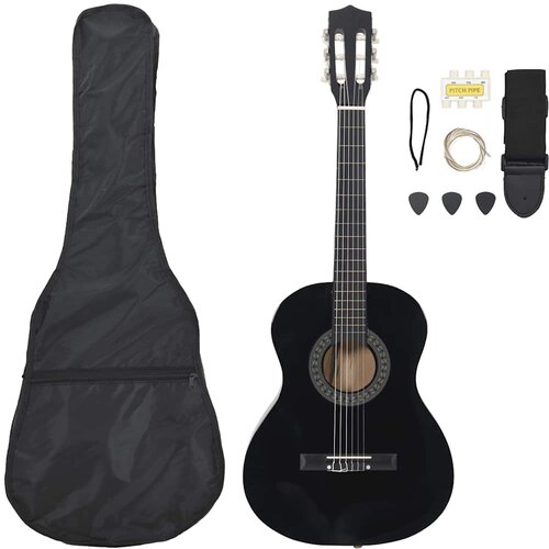  8-dijelni set klasične gitare za početnike crni 3/4 36 " Cijene