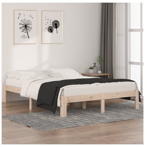  Posteljni okvir iz trdnega lesa 150x200 cm 5FT Cene