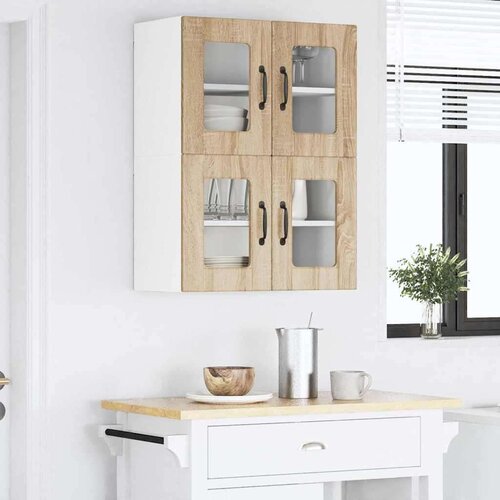  Zidni kuhinjski ormarić 2 pcs Sonoma hrast 60 x 31 x 40 cm Slike