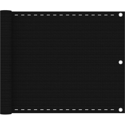 Balkonski zastor crni 75 x 500 cm HDPE Cijene