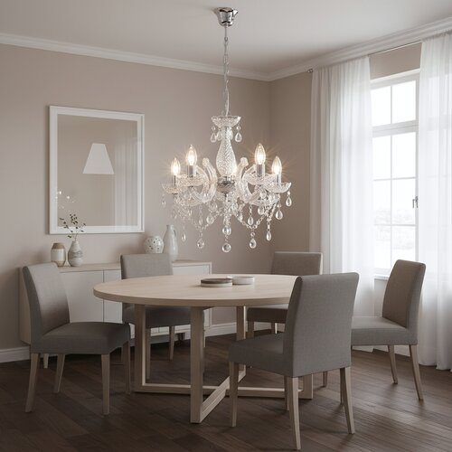 Toolight Klasični luster EBT004-5CP TRANSPARENT Slike