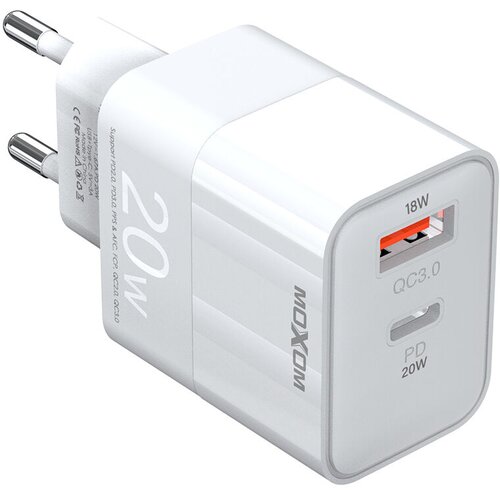Moxom Kućni punjač MX-HC134 20W Type C na Type C, Beli Cene