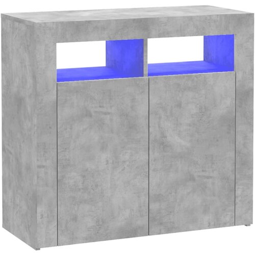 Maison Chic Komoda - Predalnik z LED lučkami betonsko siva 80x35x75 cm, (21722031) Slike