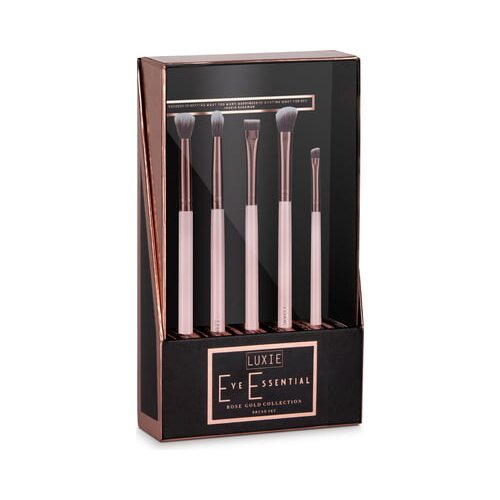 LUXIE Rose Gold Eye Essential Brush Set Cene