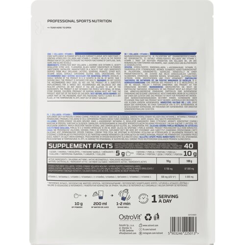 OSTROVIT Kolagen + Vitamin C 400g &amp;ndash; Za Kožu i Zglobove Slike