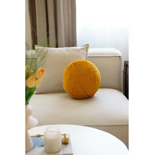Mioli Decor Ukrasni jastuk Pelus Top, 25x25x25 cm, Žuti Slike
