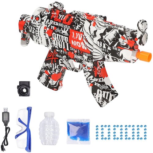 INORCO Električna vodna strelska igrača Samodejne vodne strelske igre z vodno žogo za starej&amp;scaron;e od 14 let, otroci, fantje Graffiti Red 10000 Gel Ball, (22095665) Slike