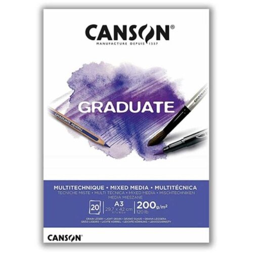  Slikarski blok Canson Graduate A3, 200 g/m&amp;sup2;, 20 listova Slike