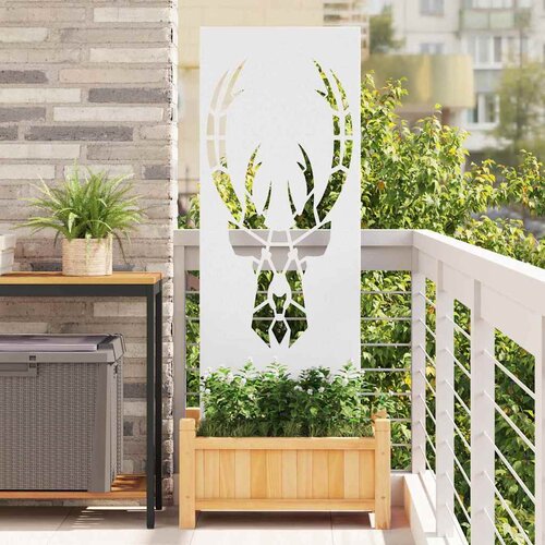 vidaXL Privatnost u vrtu Bijelo 50 x 140 cm Hladno valjana čelična Cijene