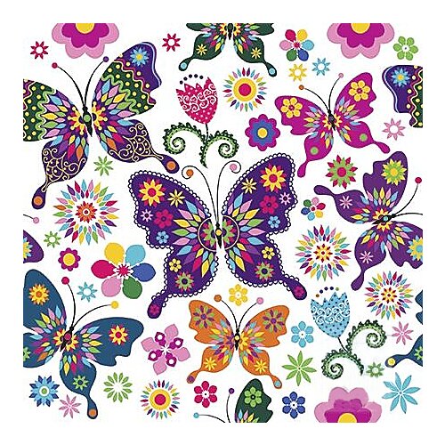 salvete za dekupaž - šareni leptiri - 1 kom (dekorativni) Slike