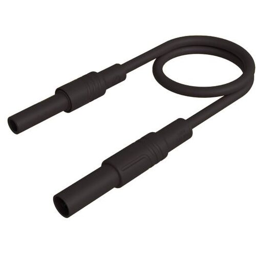 SKS Hirschmann MAL S GG-B 50/2\,5 sw varnostni merilni kabel 4 mm varnostni vtič 4 mm varnostna vtičnica 50 cm črna 1 kos, (20423390) Slike