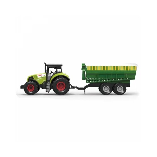 traktor sa zelenom prikolicom Slike