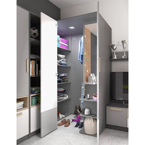  Dvokrilna garderobna omara SIVKO - desna Cene