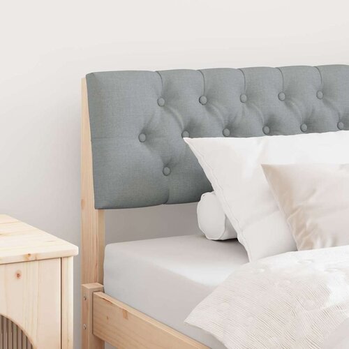 vidaXL Tapecirano vzglavje Svetlo siva 100 cm Masivno borovo les Cene