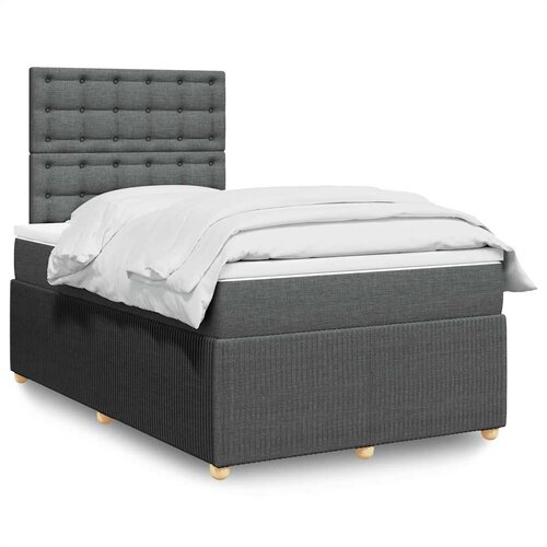  Krevet box spring s madracem tamnosivi 120 x 190 cm tkanina Cijene