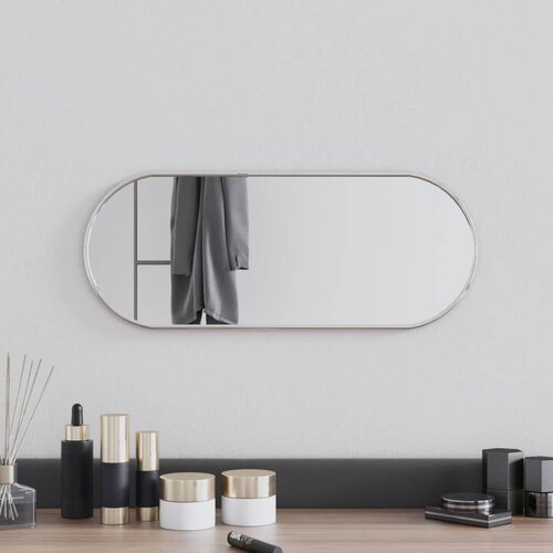 VidaXL Zidno ogledalo srebrno 50x20 cm ovalno Slike