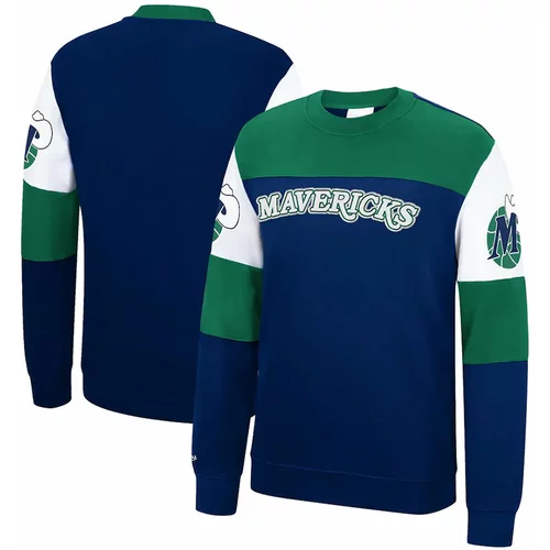 Mitchell And Ness dallas mavericks mitchell & ness perfect season crew fleece pulover
