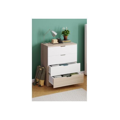 Hanah home Komoda Lento Sonomo Oak White Cene