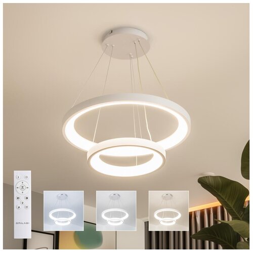  Brilagi - LED prigušiva luster na sajli FALCON SLIM LED/68W/230V prečnika 50 cm, beli + daljinski upravljač Cene