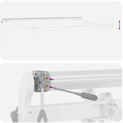  Električna retraktabilna tenda Bijeli 400 &amp;times; 350 cm Slike