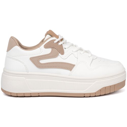Shelvt White and beige platform sneakers Slike