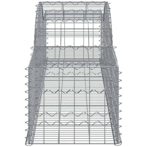  Obokane gabion košare 2 kosa 300x50x40/60 cm pocinkano železo Cene