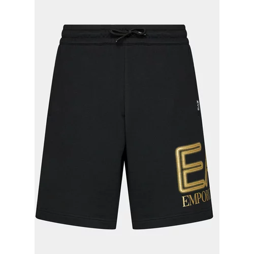 Ea7 Emporio Armani Kratke hlače za na plažo 3DPS76 PJSHZ 0208 Črna Regular Fit