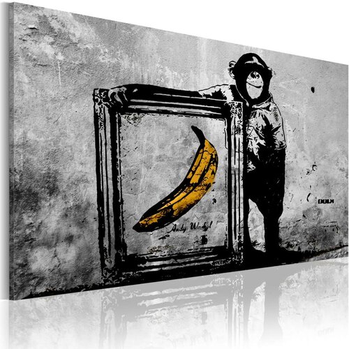  Slika - Inspired by Banksy - black and white 120x80 Slike